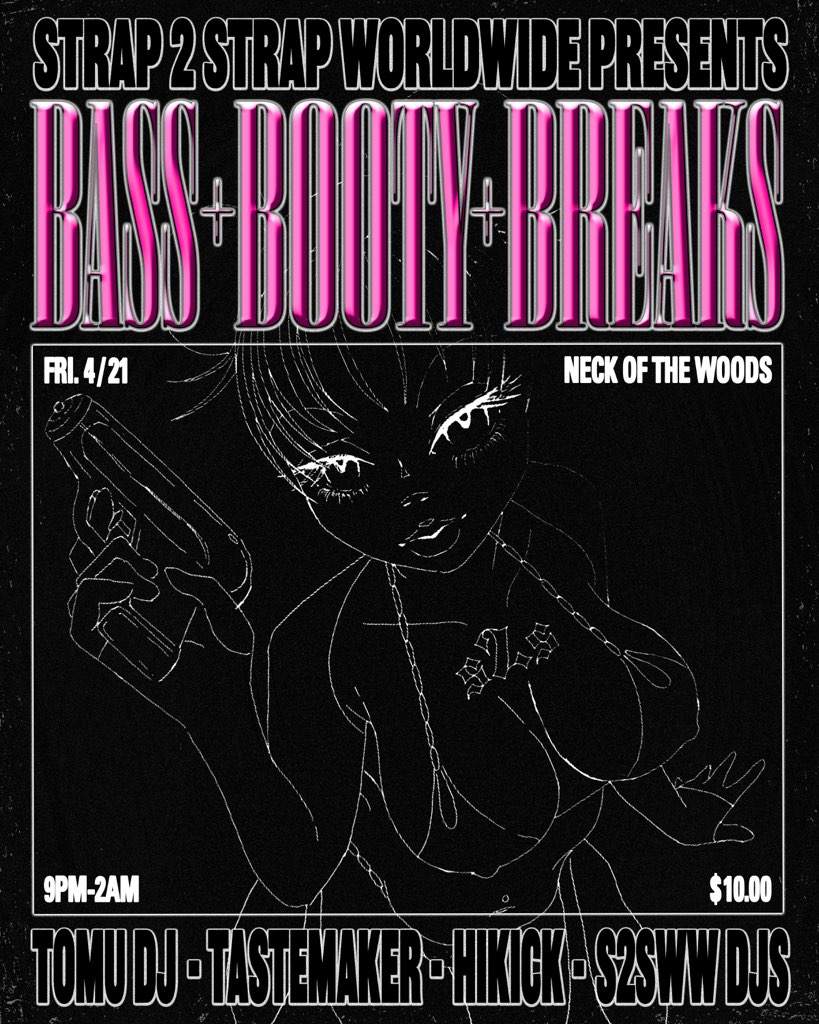 Bass + Booty + Breaks: Tomu DJ, Tastemaker, Hikick, Strap2Strap DJs - Página frontal