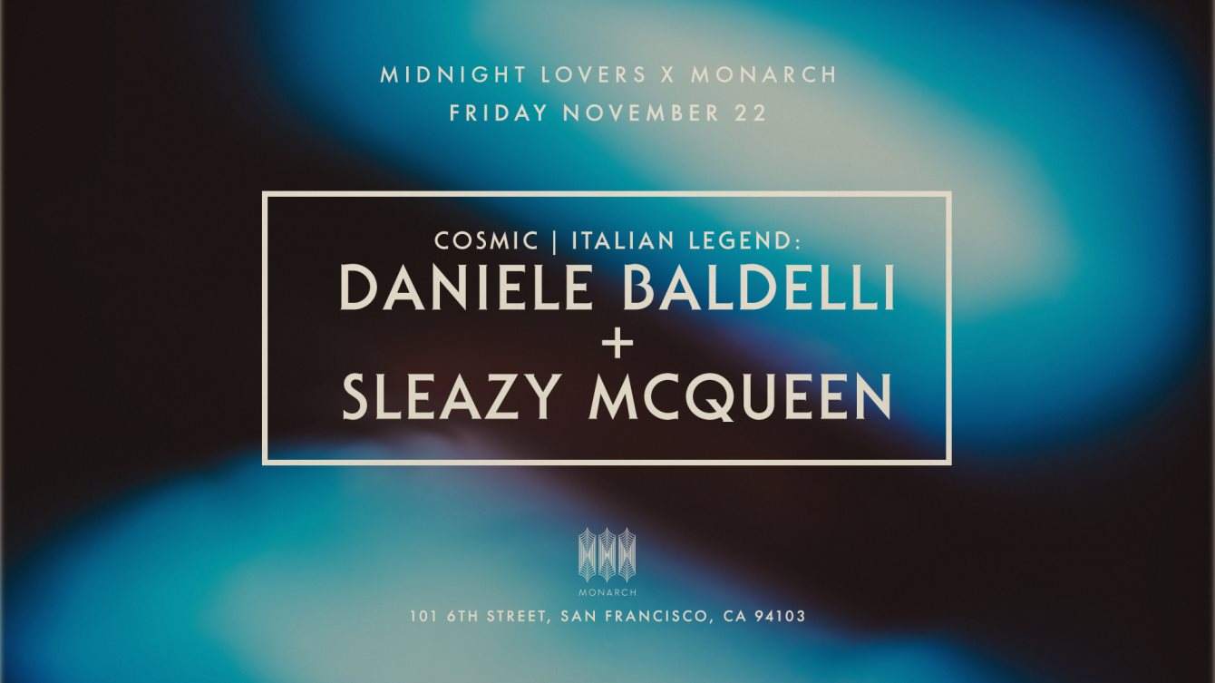Midnight Lovers x Monarch with Daniele Baldelli - フライヤー表