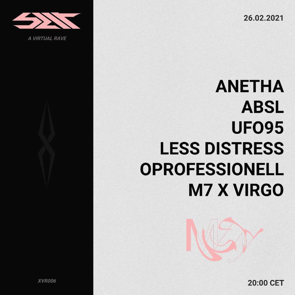 Slit - A Virtual Rave Feat. Anetha, ABSL, UFO95, Less Distress, Oprofessionell and More - フライヤー表