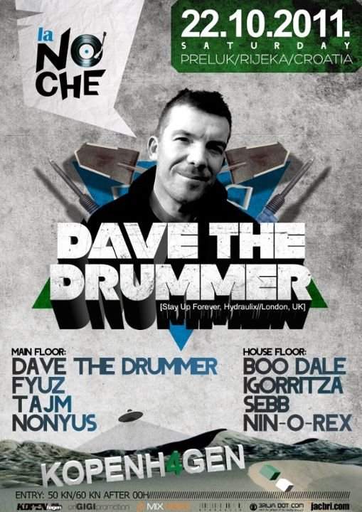 One Night In Kopenhagen with Dave The Drummer - フライヤー表