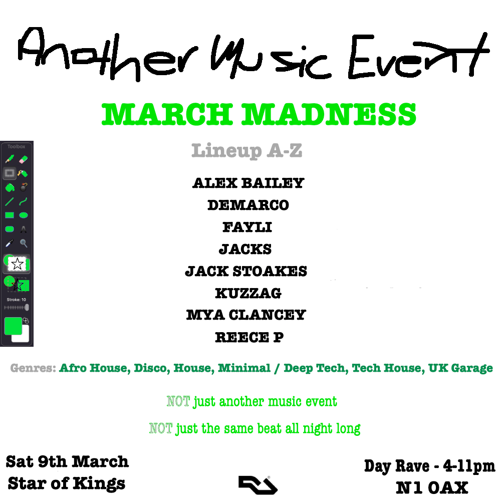 Another Music Event - March Madness - フライヤー表