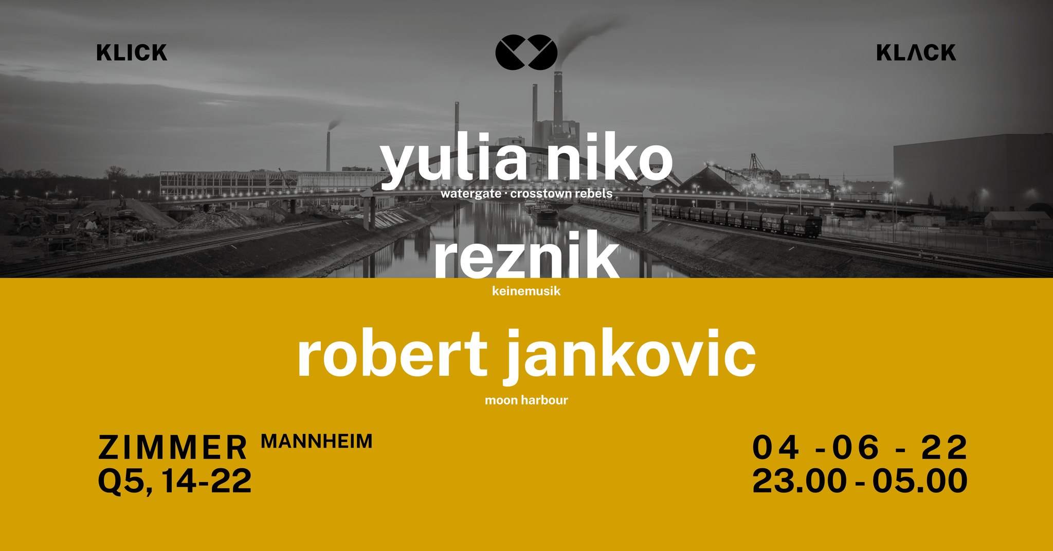 Klick Klack - Yulia Niko, Reznik, Robert Jankovic - フライヤー表