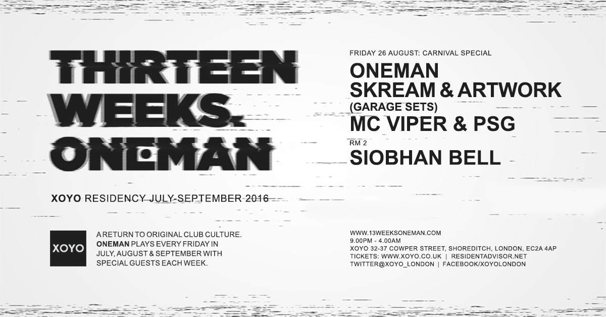 Oneman + Skream (Garage set) + Artwork (Garage set) - Página frontal