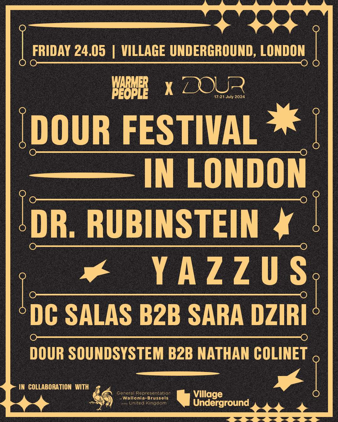 Dour Festival: Dr.Rubinstein - フライヤー裏