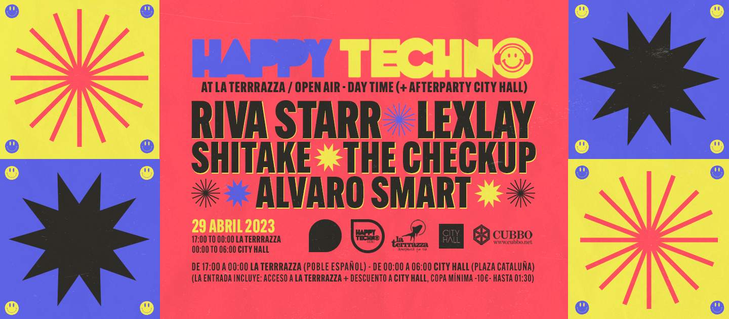 ***SOLD OUT*** HappyTechno Open Air! Opening Summer Party with Riva Starr & Lexlay (Daytime) - フライヤー表