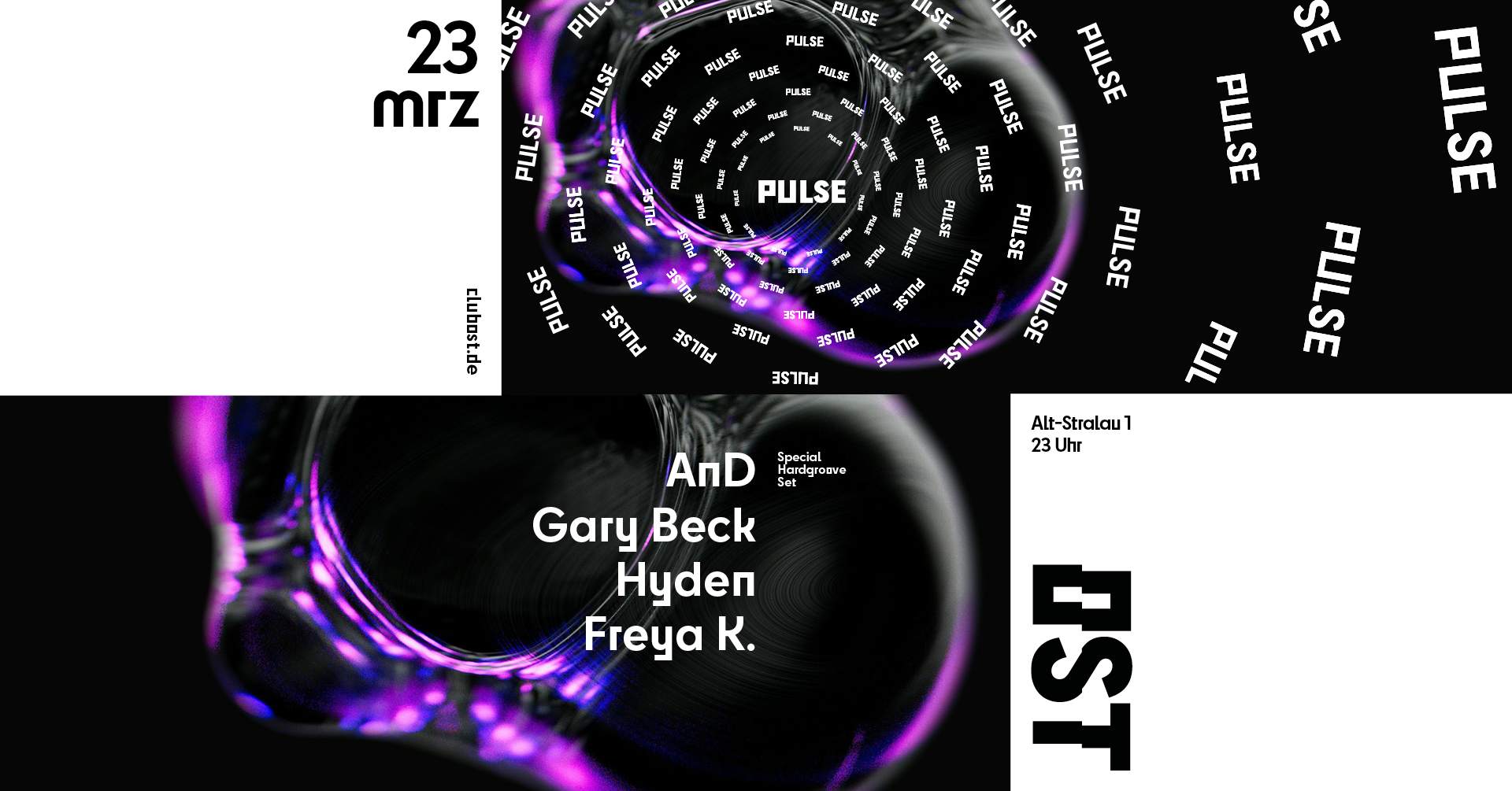 Pulse w./ AnD, Gary Beck, Hyden, Freya K - Página frontal