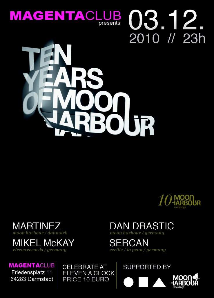 10 Years Of Moon Harbour - フライヤー表