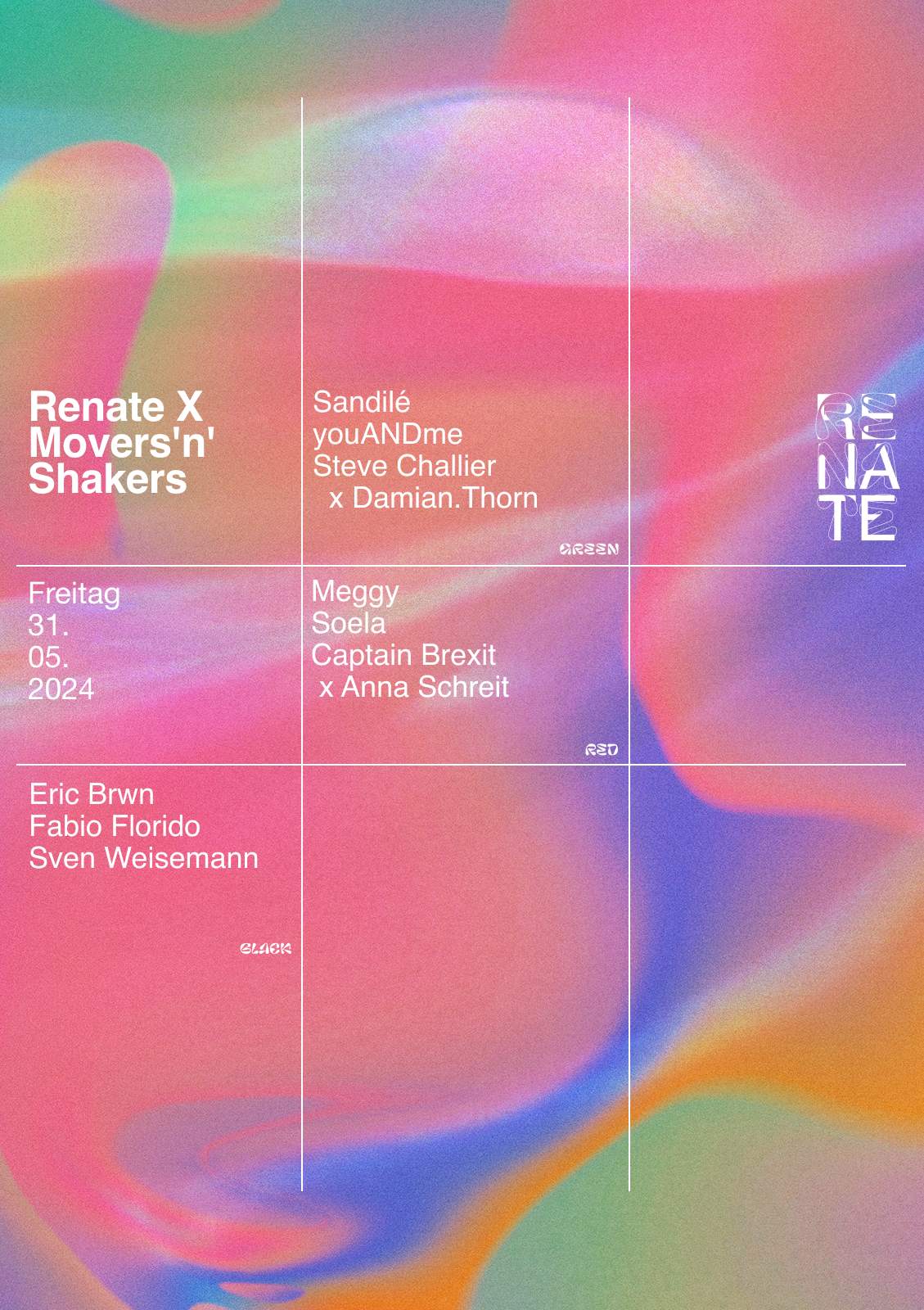  Renate X Movers'n'Shakers - フライヤー表