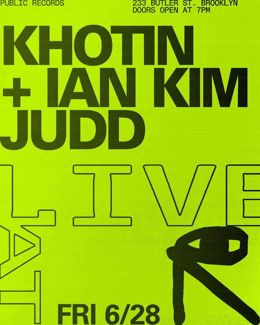 Khotin + Ian Kim Judd - フライヤー表