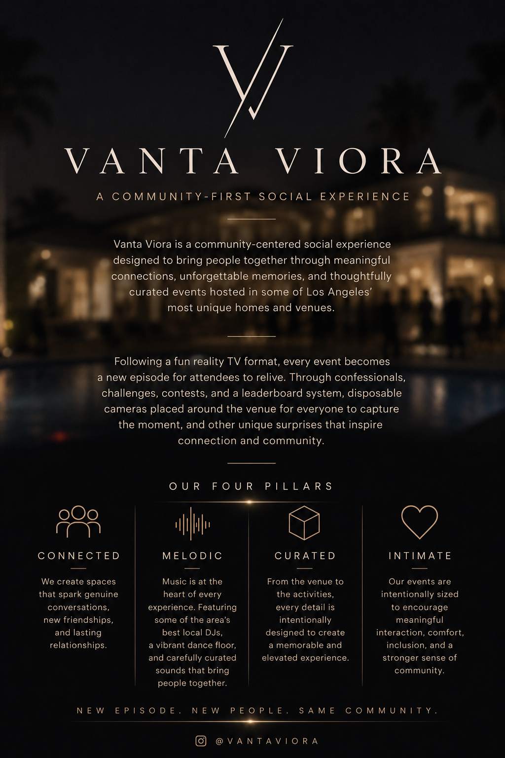 VANTA VIORA: Social House (Mansion Party) at TBA, Los Angeles