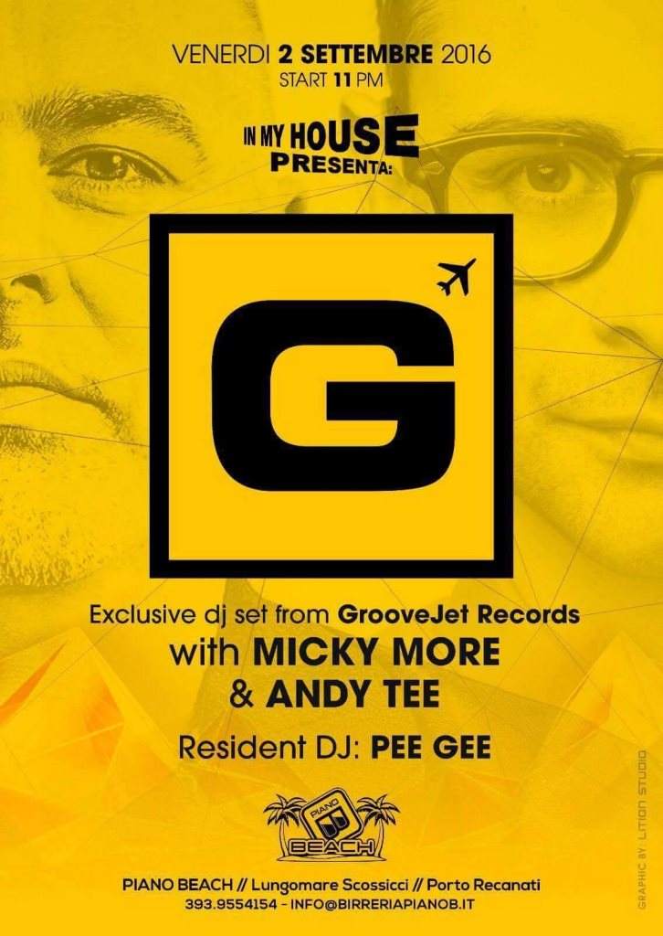 In My House' Pres. Micky More & Andy Tee From Groovejet Records - Página frontal