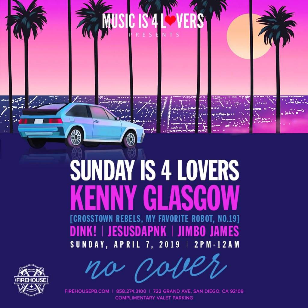 Sunday is 4 Lovers with Kenny Glasgow -- No Cover - フライヤー表