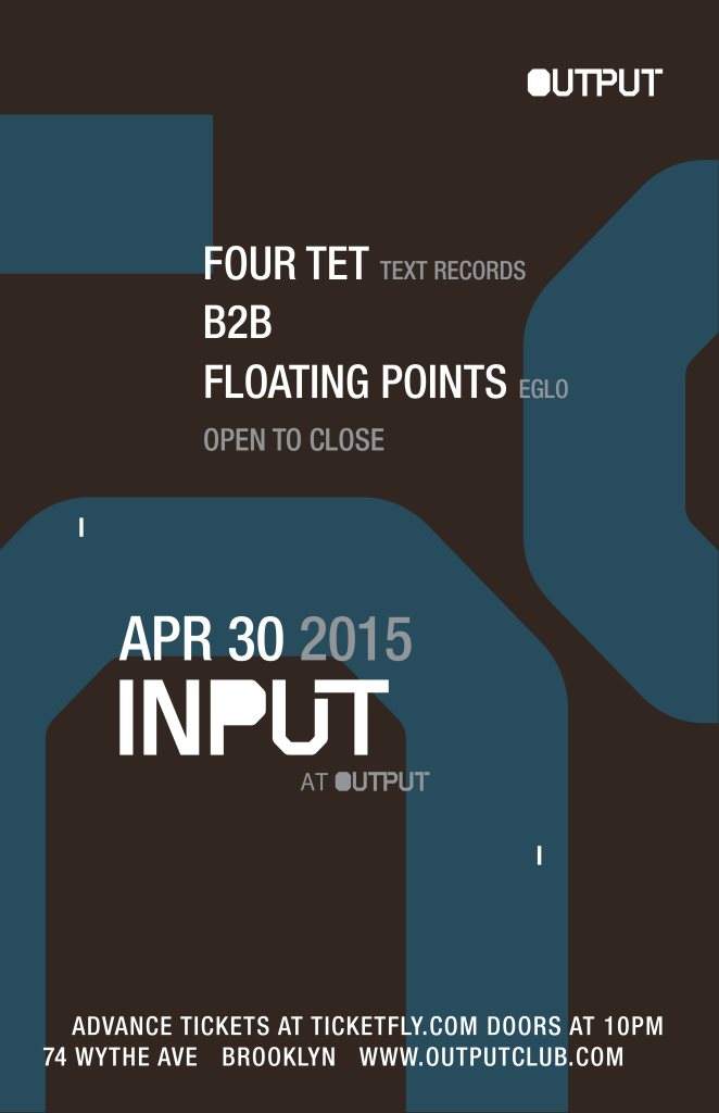 Input - Four Tet B2B Floating Points (Open to Close) - Página frontal