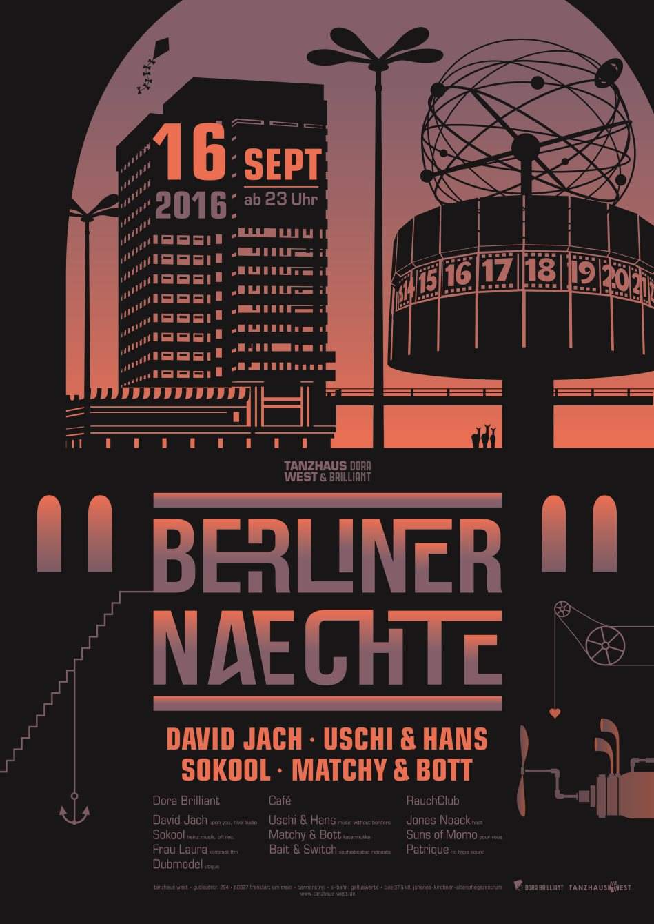 Berliner Naechte mit David Jach & Sokool - フライヤー表
