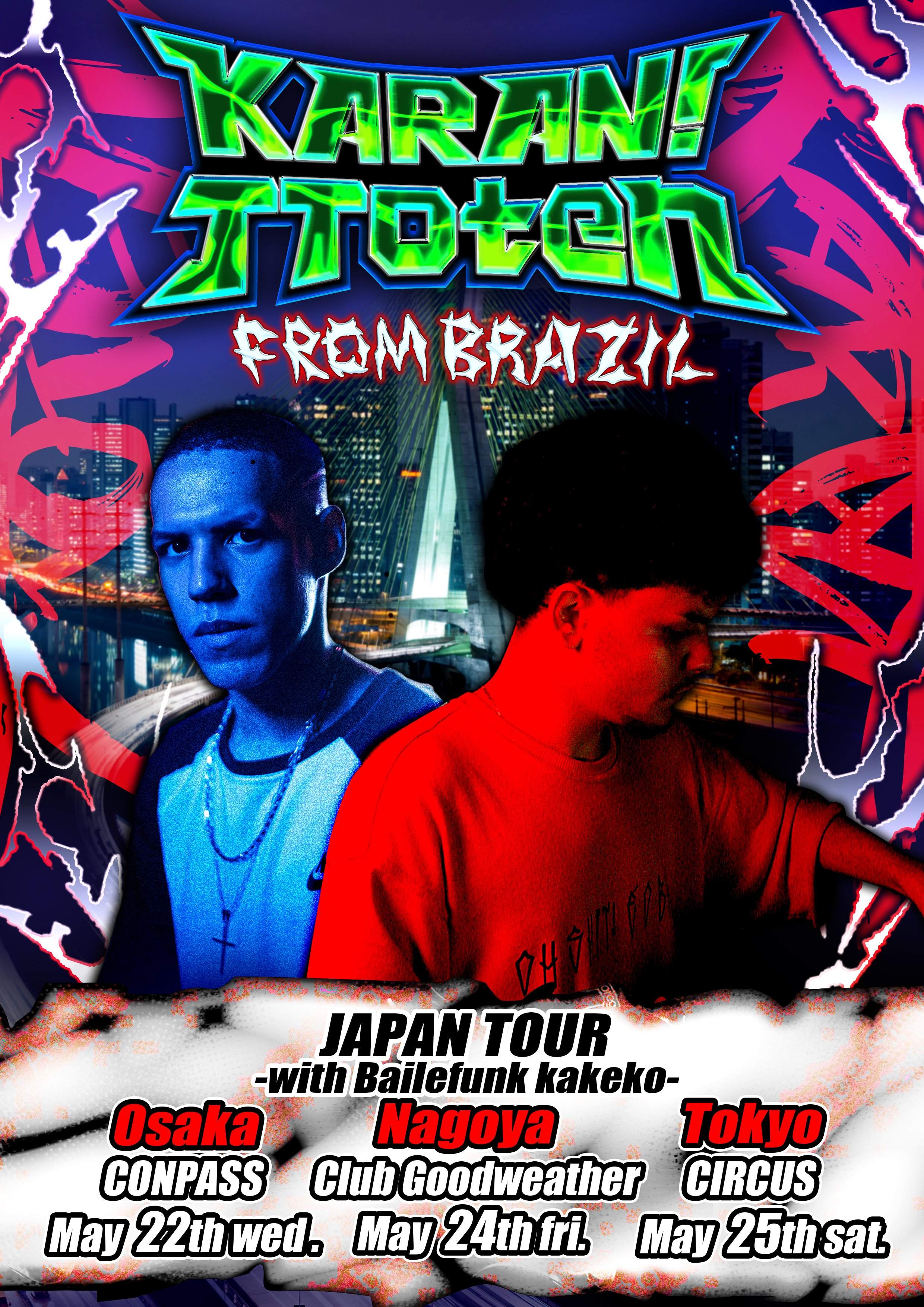 KARAN! & TToten JAPAN TOUR at Nagoya - フライヤー表