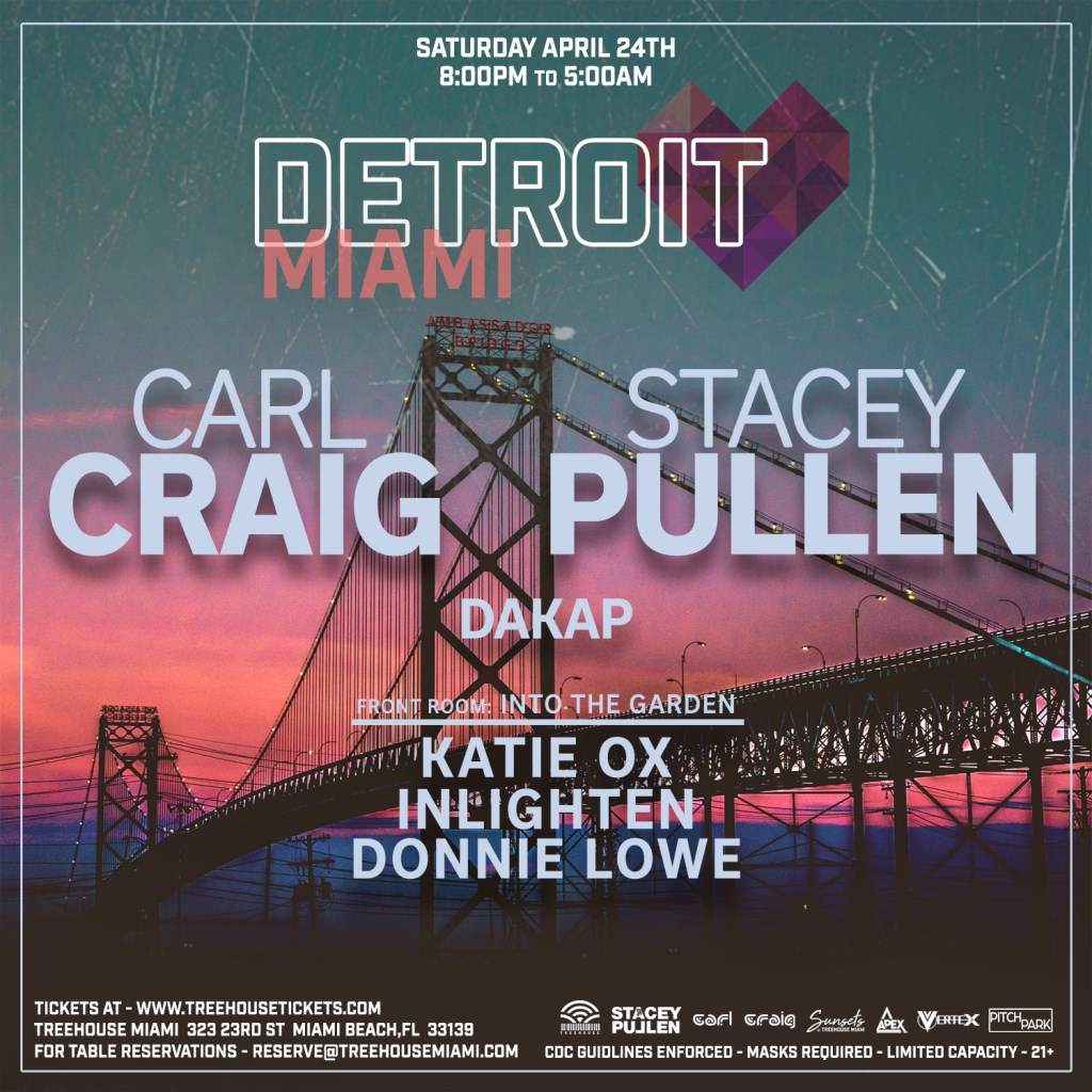 Detroit Love presents Carl Craig & Stacey Pullen - フライヤー表