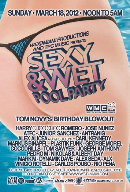 Sexy & Wet Rooftop Pool Party - フライヤー表