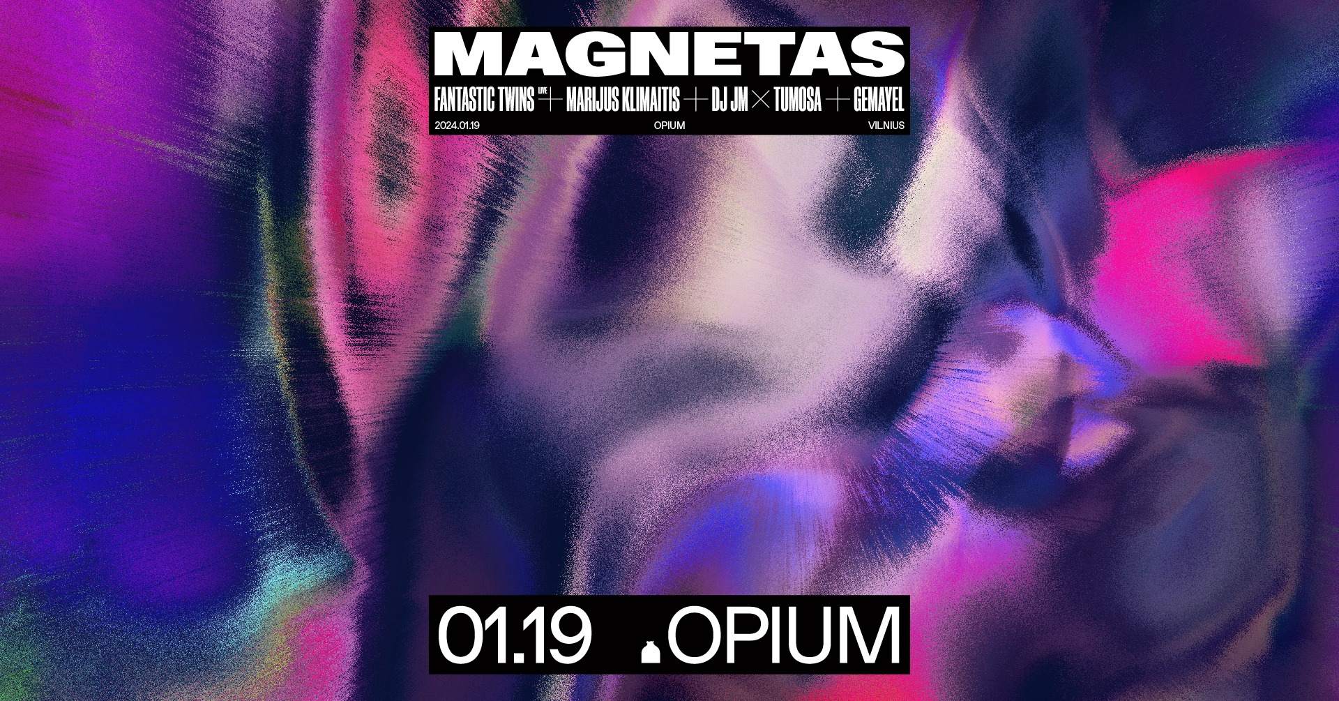 Magnetas: Fantastic Twins live, DJ JM, Gemayel, Marijus Klimaitis, Tumosa - Página frontal