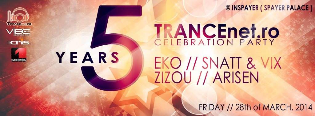 Trancenet.ro 5 Years Celebration Party - フライヤー表