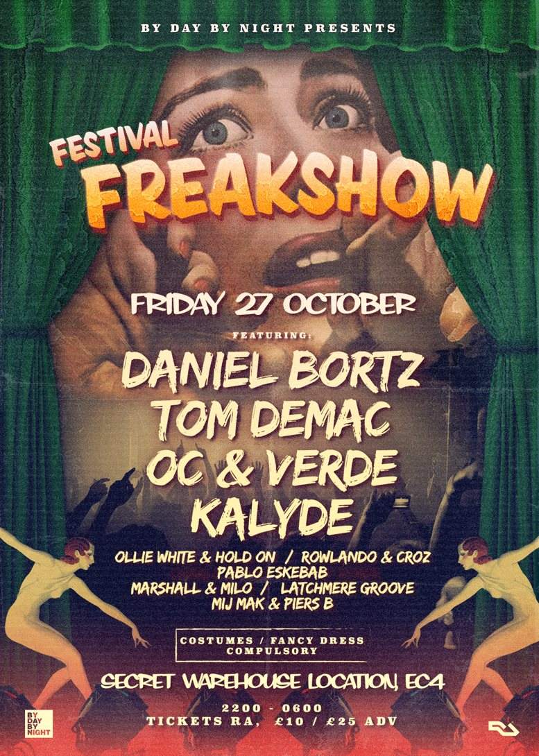 Byday Bynight Halloween Warehouse Party: The Festival Freakshow - Página frontal