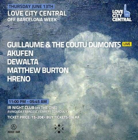 IR presents: Love City Central with Guillaume & The Coutu Dumonts, Akufen - Página trasera