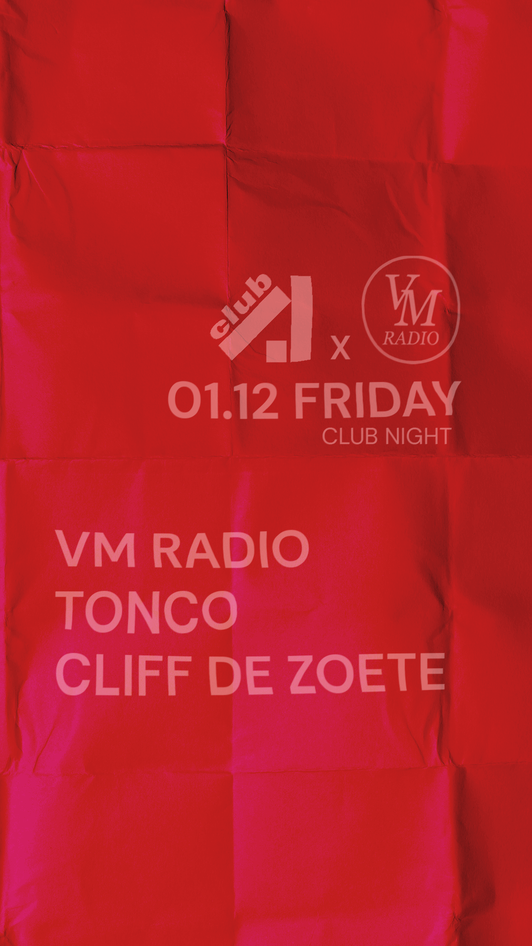 VM Radio x Club Atelier - Página frontal