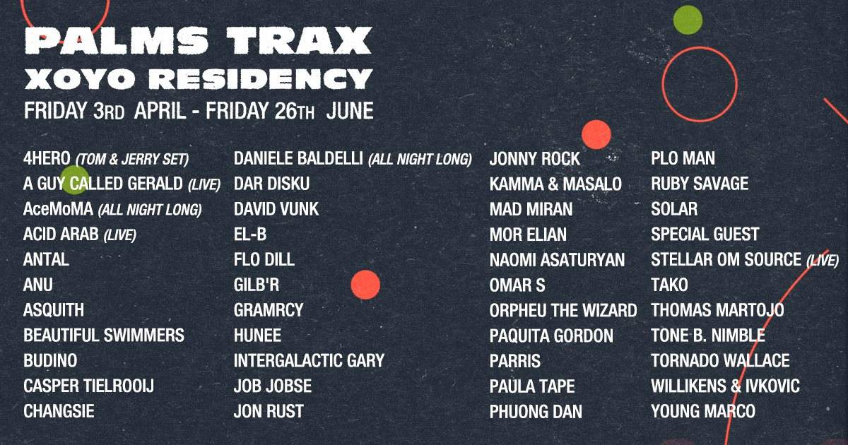 [CANCELLED] Palms Trax & Special Guest - Página trasera