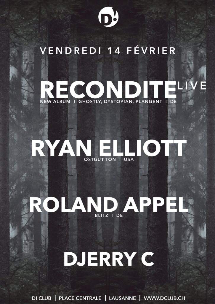 Recondite Live, Ryan Elliott, Roland Appel, Djerry C - Página frontal