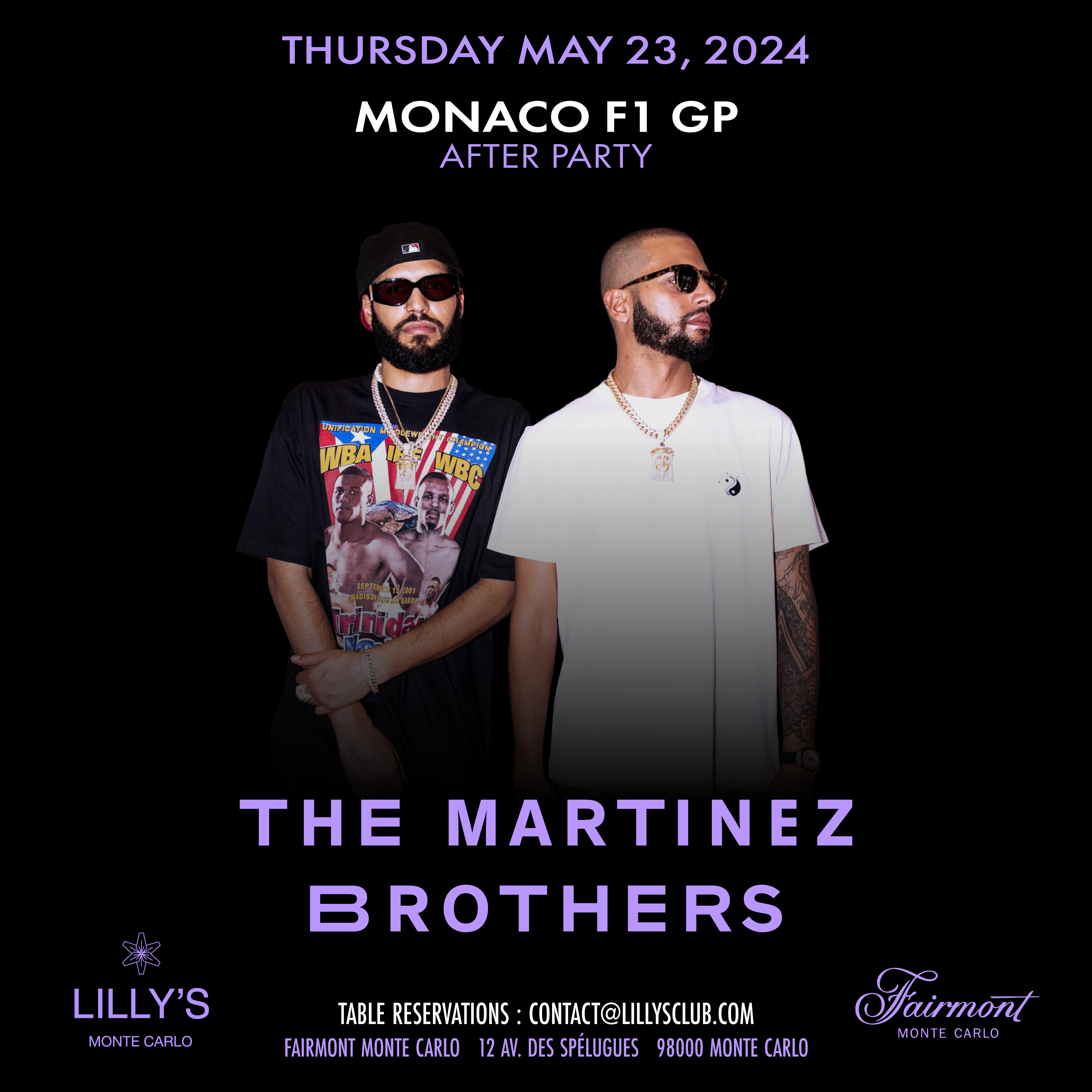 Martinez Brothers to Headline Monaco Grand Pix at Lilly's Club - Página frontal