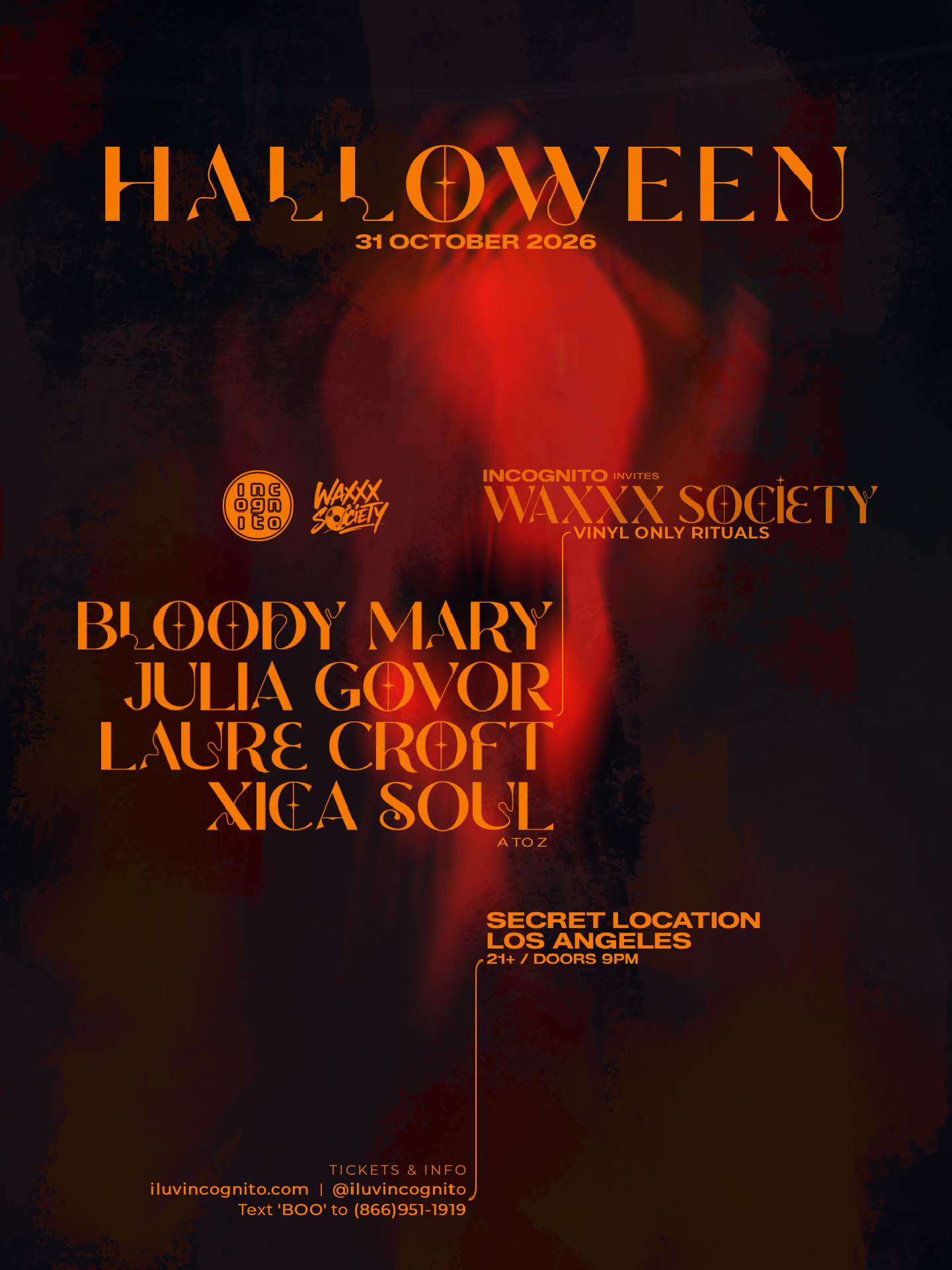 INCOGNITO X WAXXX Society present All-Vinyl HALLOWEEN Rave at TBA