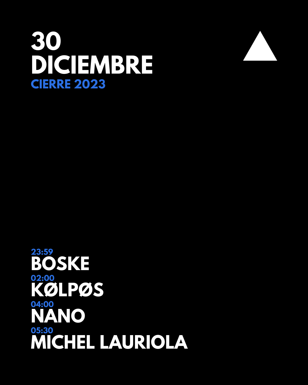 DICIEMBRE Under Club - Cierre 2023 - Página frontal