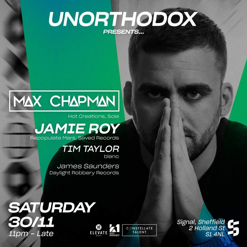 Unorthodox presents: Max Chapman, Jamie Roy, Tim Taylor - Página frontal