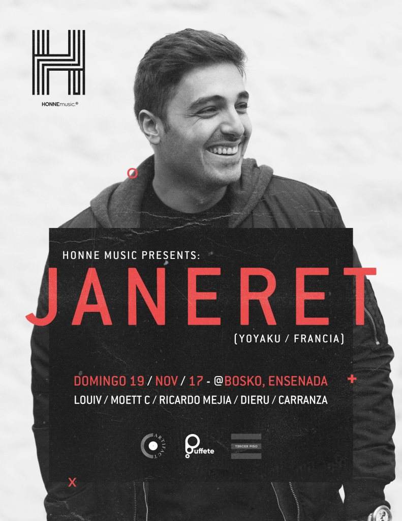 Honne Music presents Janeret - フライヤー表