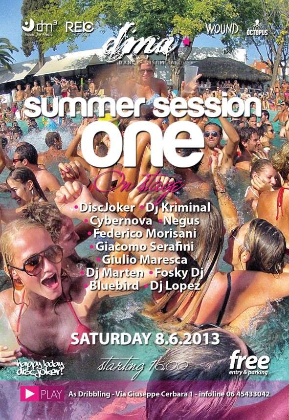 DMA Summer Session One - Pool party - フライヤー表