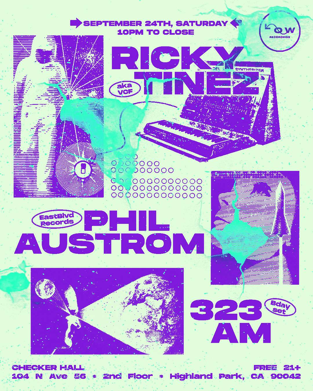 Low: Ricky Tinez, Phil Austrom, 323 AM - フライヤー表