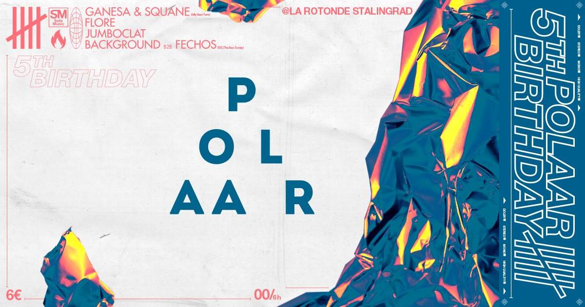 POLAAR 5th Bday with Ganesa, Squane, Flore, Background & More - Página frontal