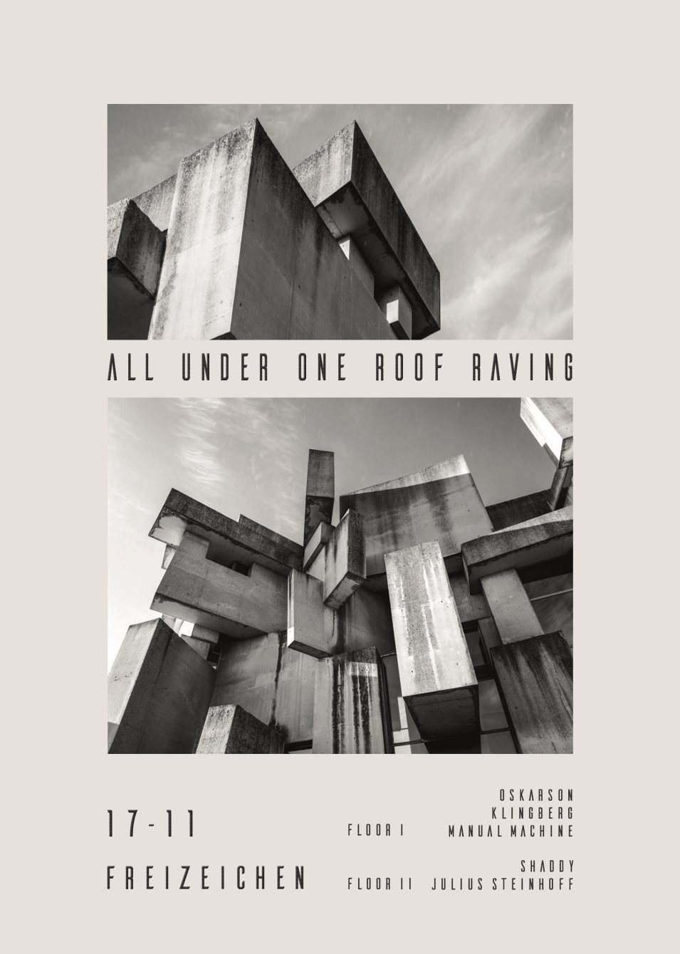 All Under One Roof Raving - フライヤー裏