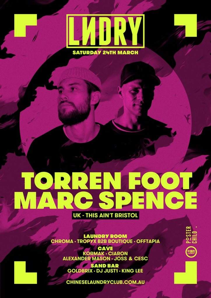 Lndry ft Torren Foot & Marc Spence - フライヤー表