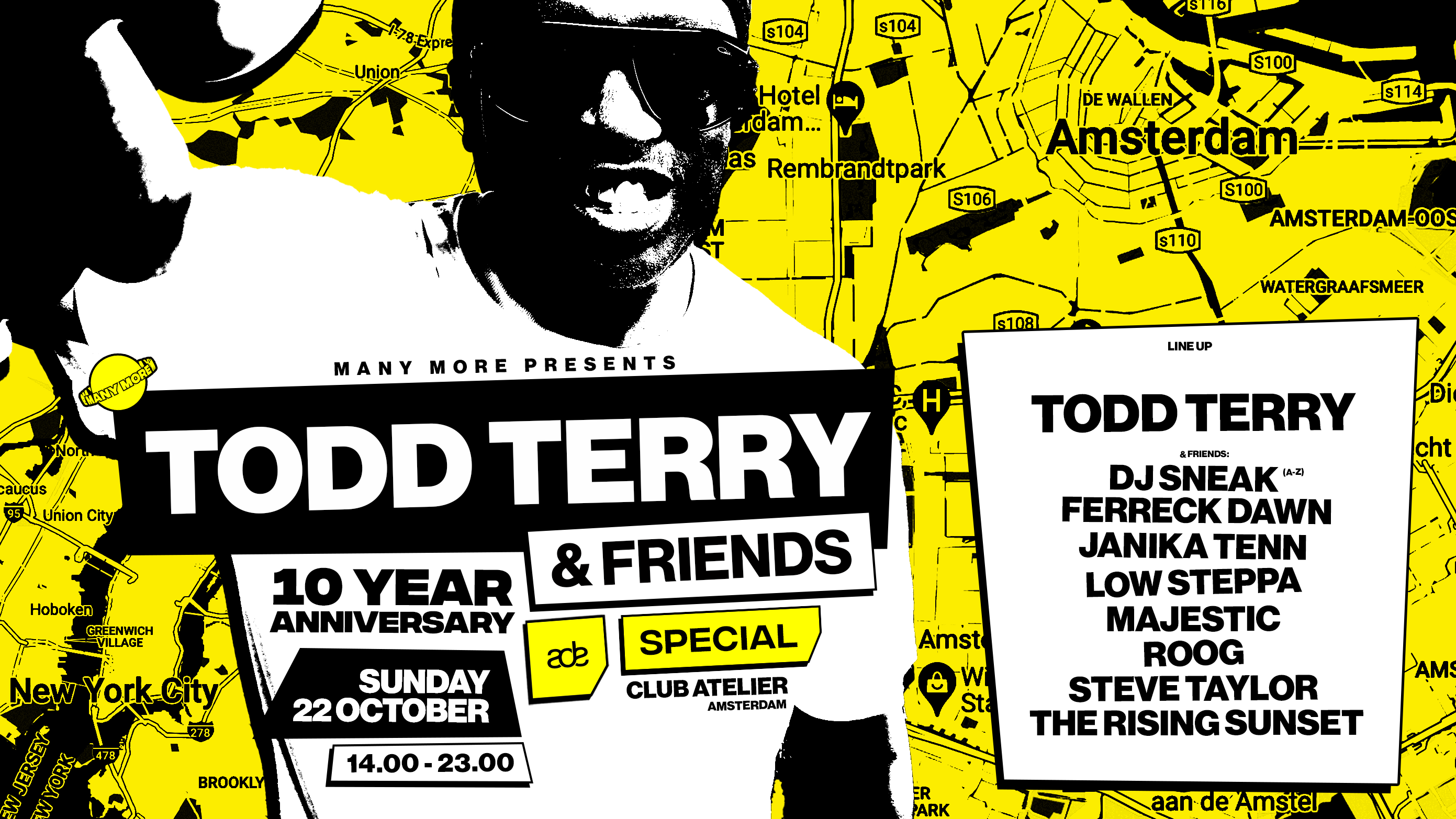 Todd Terry & Friends ADE 2023 - 10 Year Anniversary - Sold Out - フライヤー表