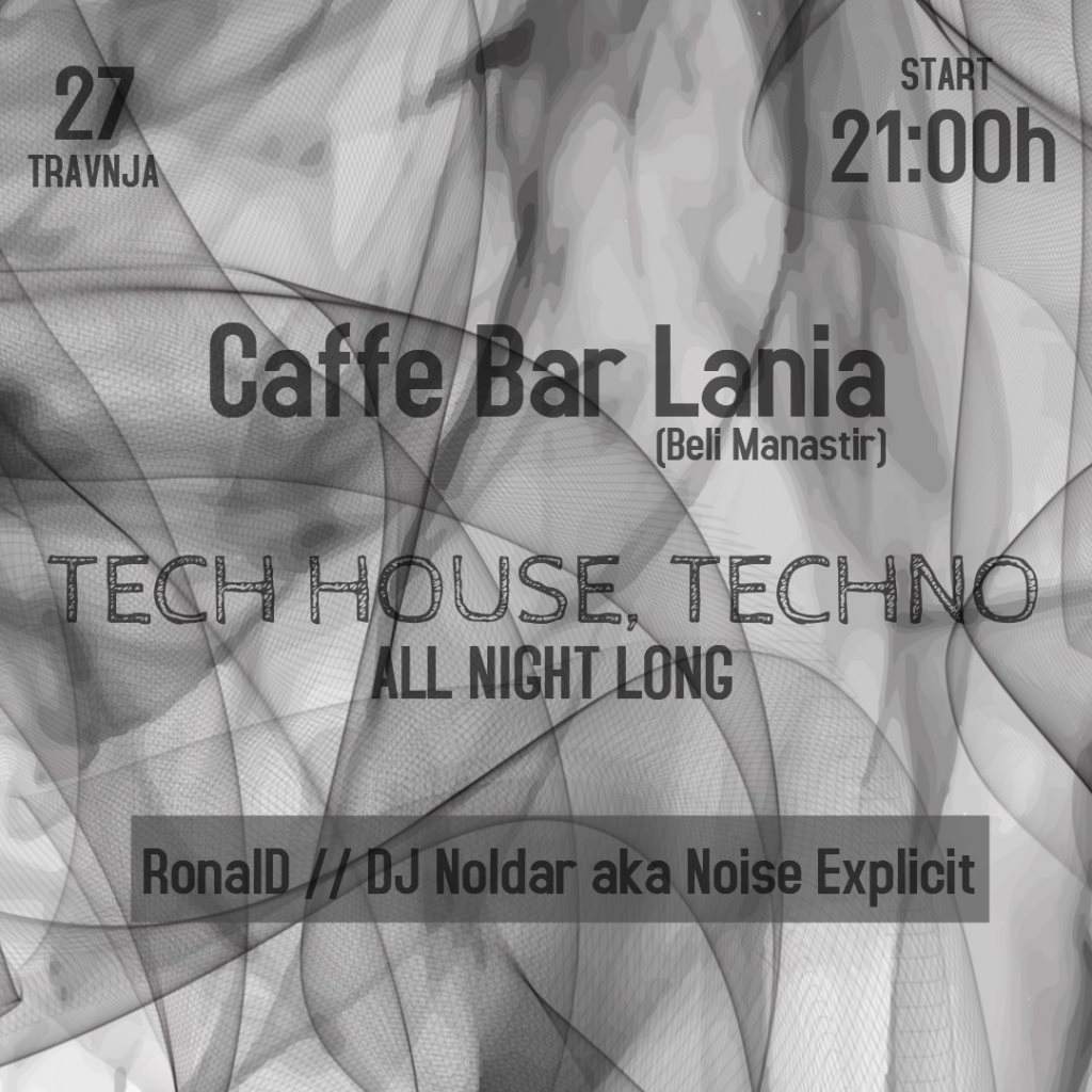 Tech House, Techno All Night Long - Página frontal