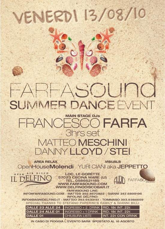 Farfasound Summer Dance Event - フライヤー裏