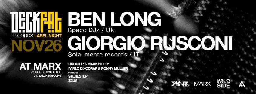 Label Night with Ben Long & Giorgio Rusconi - Página frontal