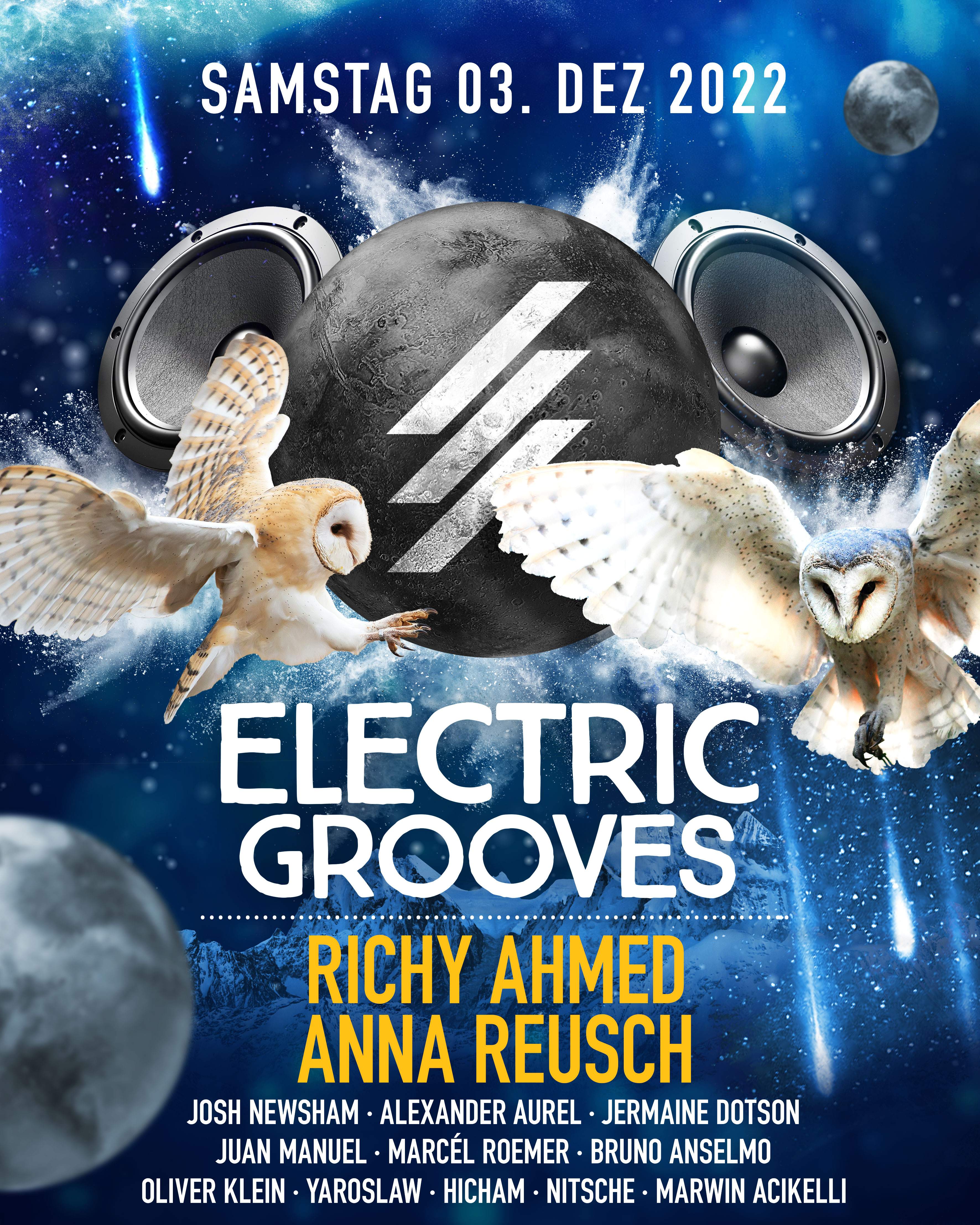 Electric Grooves with Richy Ahmed & Anna Reusch - フライヤー表