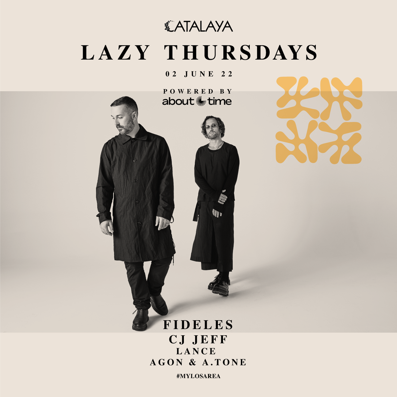 Catalaya presents Lazy Thursdays with Fideles , CJ Jeff , Lance , Agon & A.tone - フライヤー表