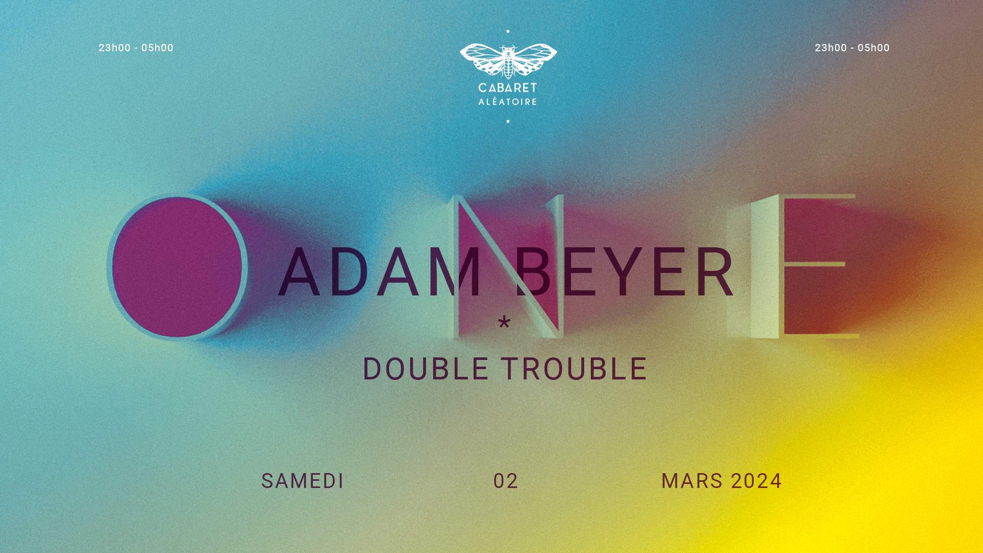 ONE with Adam Beyer & Double Trouble - フライヤー表