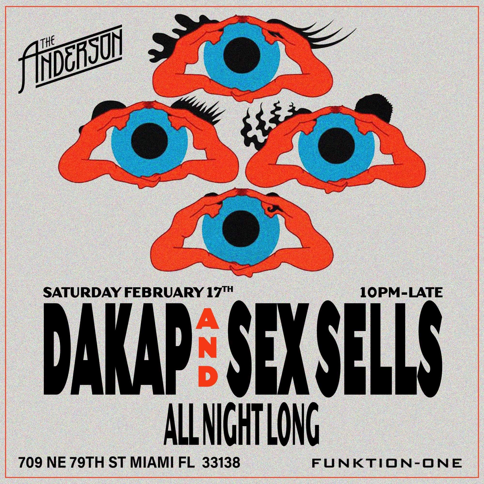 Dakap & Sex Sells - All Night Long - フライヤー表