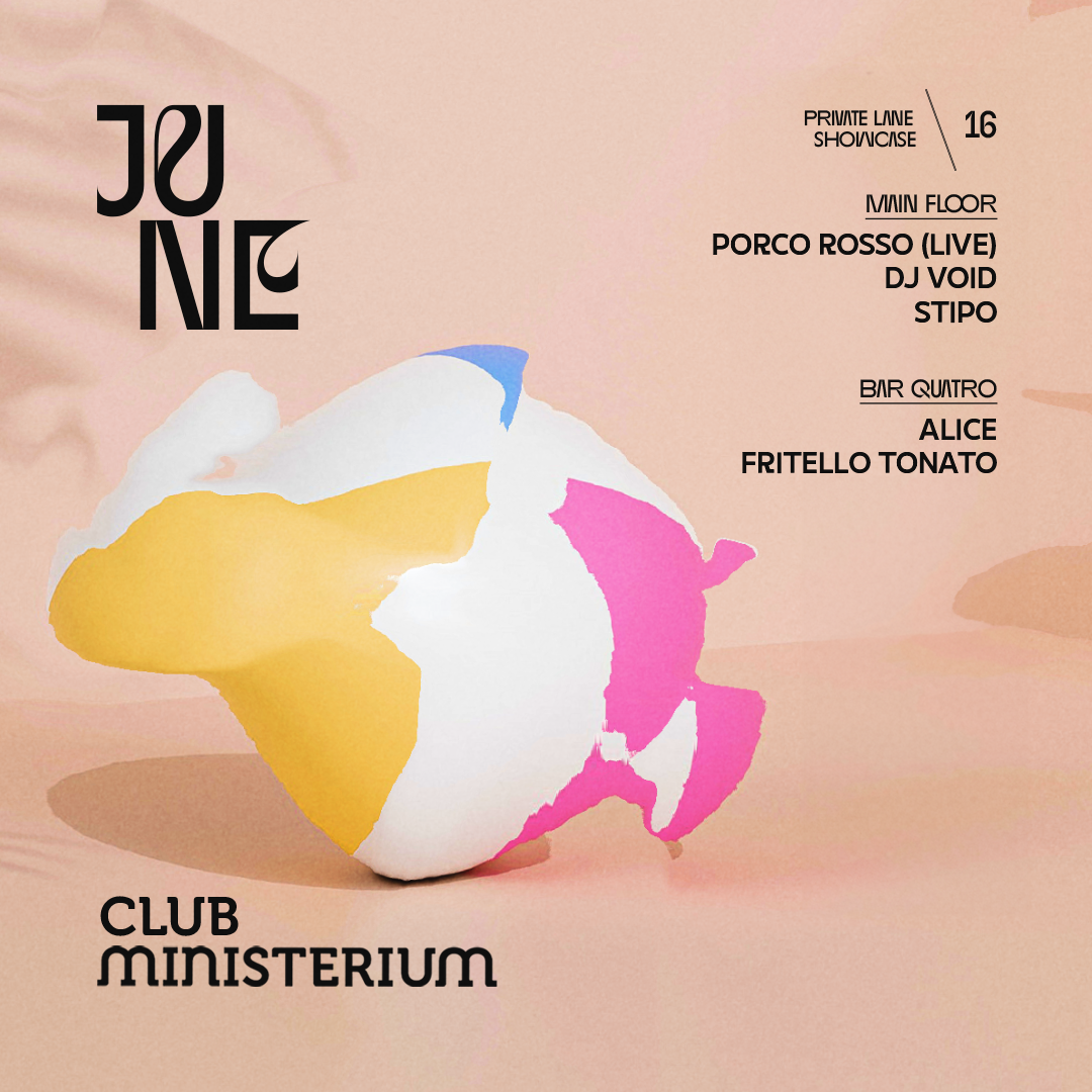 Ministerium Club x Private Lane x Rhythm Science // Porco Rosso (Live), DJ Void & More - Página frontal