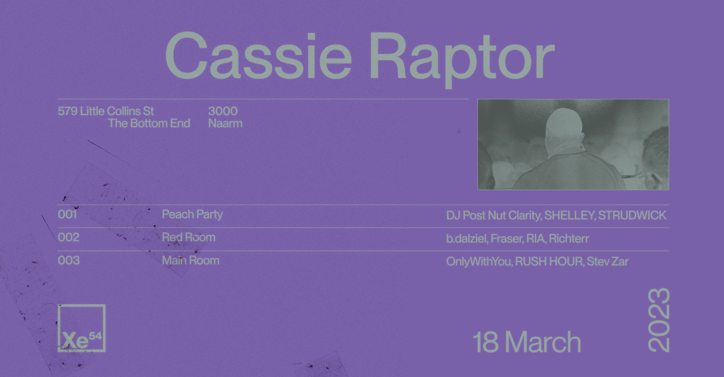 Xe54 ▬ Cassie Raptor - フライヤー表