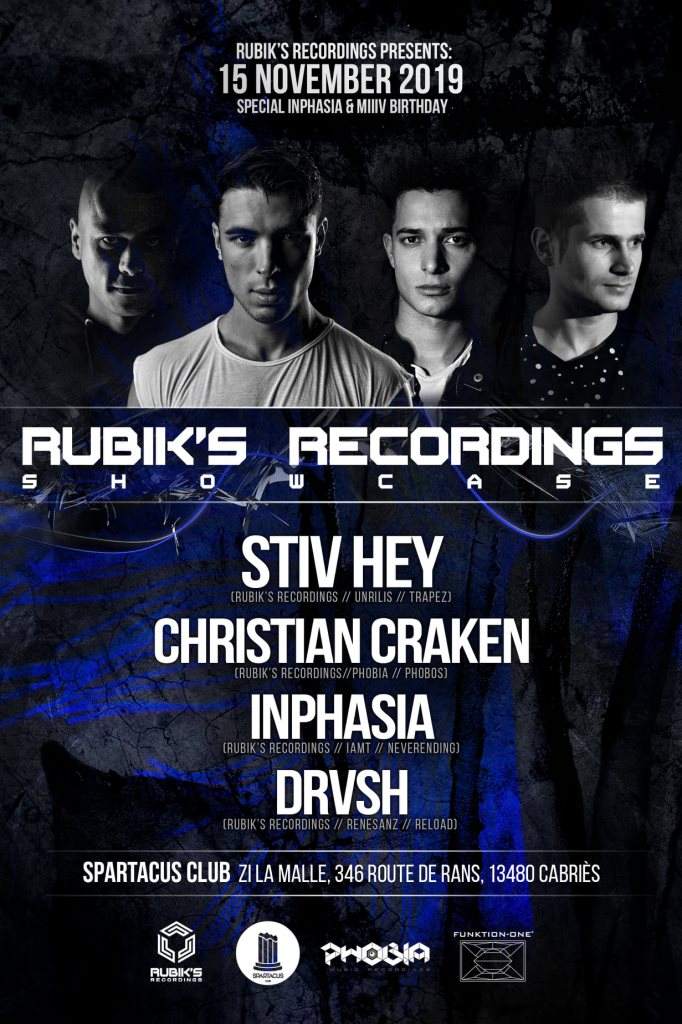 Rubik's Recordings Show Case W/ Stiv Hey // Christian Craken // Inphasia // Drvsh - フライヤー表