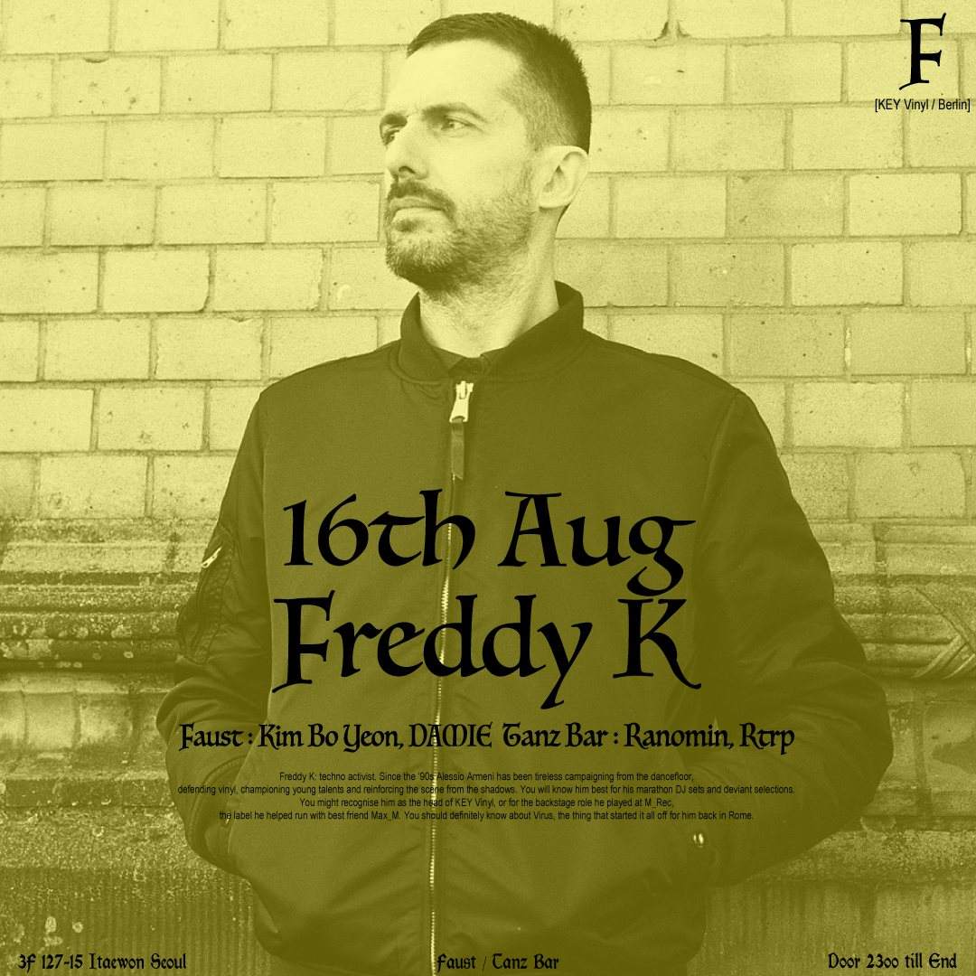 Freddy K [KEY Vinyl / Berlin] - フライヤー表